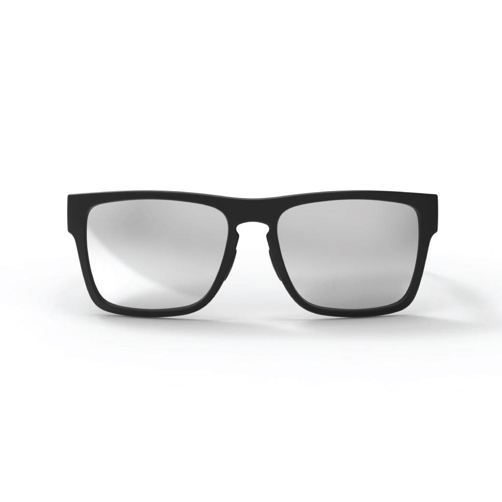 2026 popular matte black sunglasses with silver mirror lens featuring top-quality 2mm nylon lens for clarity, durability, and scratch resistance. Includes best-in-industry bio resin TR90 frame with Valley Rays V logo on the temple arm