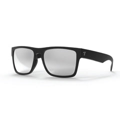 2026 popular matte black sunglasses with silver mirror lens featuring top-quality 2mm nylon lens for clarity, durability, and scratch resistance. Includes best-in-industry bio resin TR90 frame with Valley Rays V logo on the temple arm