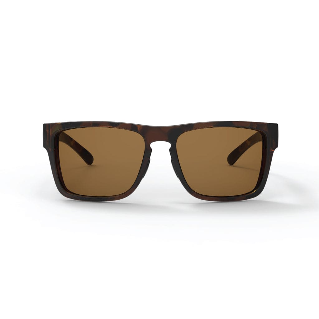 2026 popular matte tortoise sunglasses with brown lens featuring top-quality 2mm nylon lens for clarity, durability, and scratch resistance. Includes best-in-industry bio resin TR90 frame with Valley Rays V logo on the temple arm